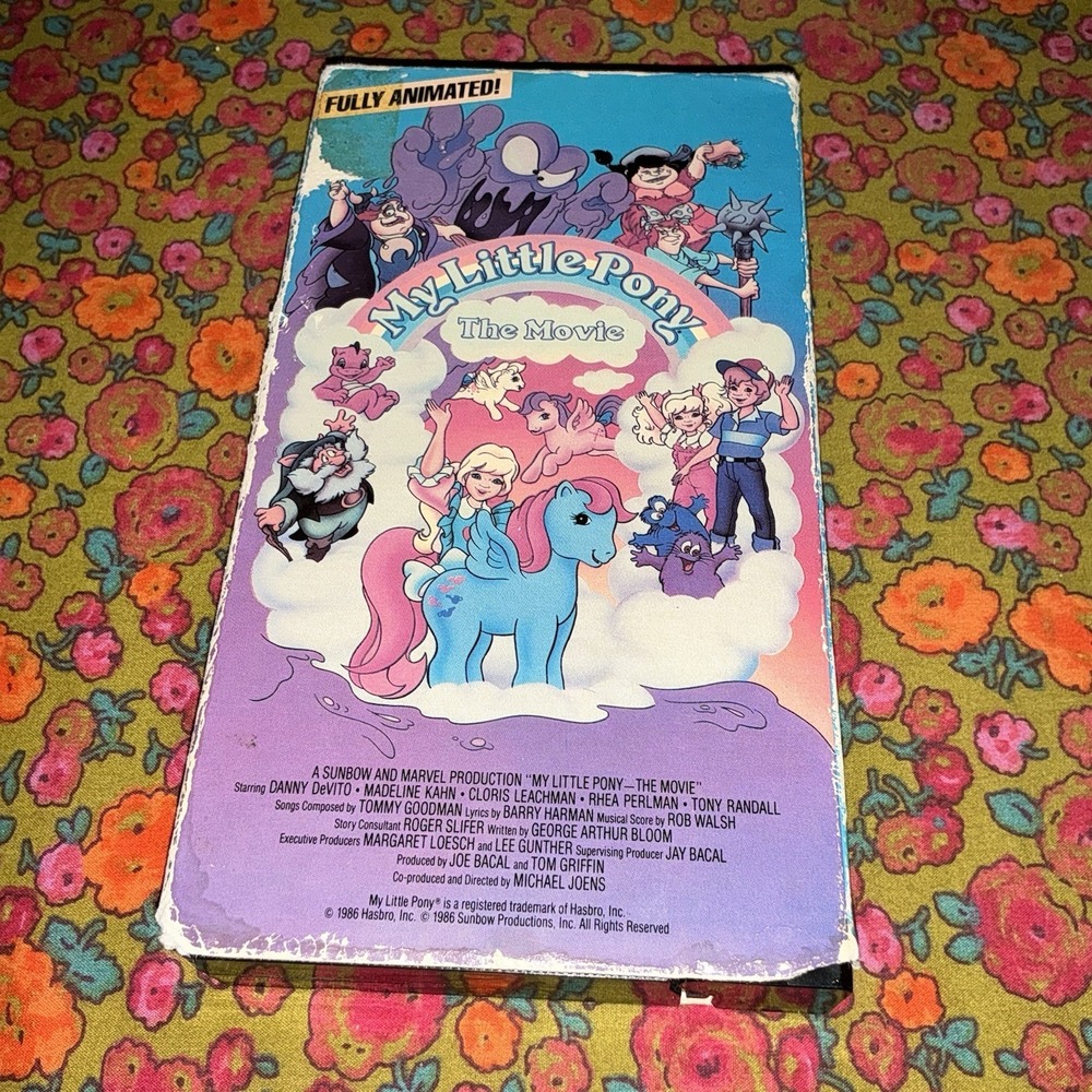 My Little Pony The Movie VHS 1986 Vestron Video Children's Animated Cartoon Rare